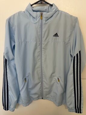 Adidas Vintage Light Blue Athletic Jacket